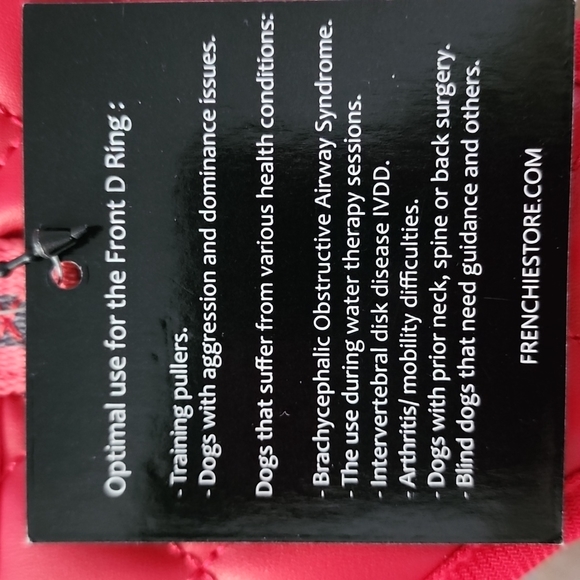 Frenchiestore neck adjustable vegan leather harness-M - Picture 5 of 6